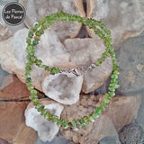 Collier Baroque Péridot de Birmanie Pierres Chips de 60 cm