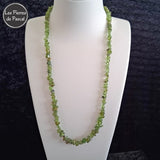 Collier Baroque Péridot de Birmanie Grade A Pierres Chips de 60 cm