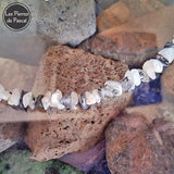 Nouvelle Réalisation Collier Baroque Quartz à Inclusions de Tourmaline du Brésil Grade A Pierres Chips de 44 cm + 4 cm