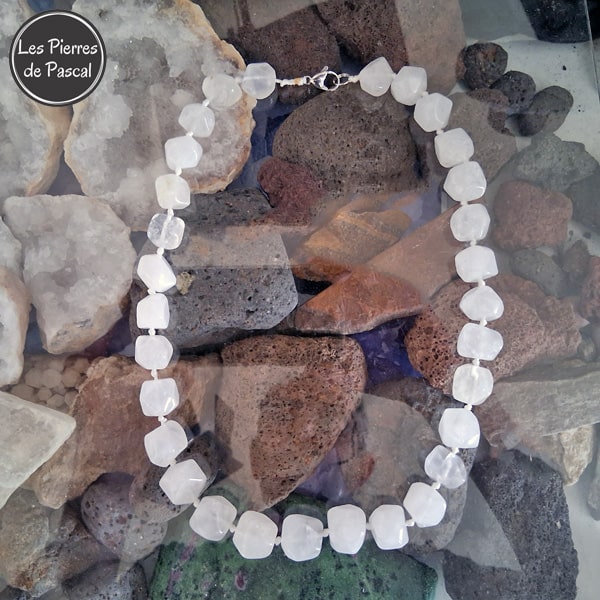 Collier en Cristal de Roche de 50 cm