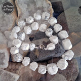 Collier en Howlite Blanche