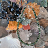 Réalisation d'un Collier en Jade de Taïwan Grade AB+ Boules de 8 mm d'une Longueur de 44 cm + 4 cm sur des pierres