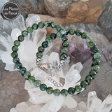 Réalisation d'un Collier en Jade de Taïwan Grade AB+ Boules de 8 mm d'une Longueur de 44 cm + 4 cm sur une druse
