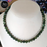 Collier en Jade de Taïwan Grade AB+ Boules de 8 mm d'une Longueur de 42 cm + 5 cm