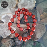 Collier en Jaspe Rouge de Madagascar de Grade A Longueur de 50 cm