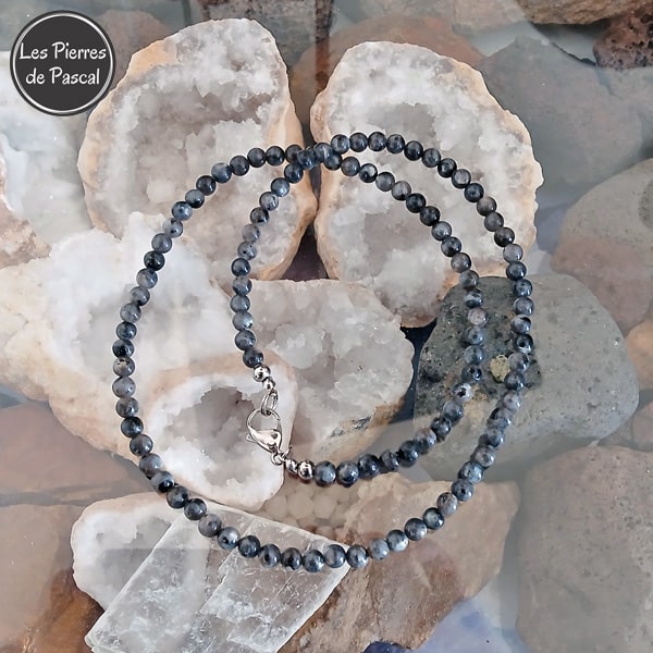 Collier Labradorite de Longueur 70 cm