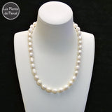 Collier Artisanal en Perles de Culture d'Eau Douce – Forme Riz Naturelle du Japon Grade A