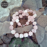 Collier en Quartz Rose de 50 cm de Long