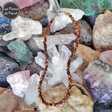 Réalisation d'un Collier en Œil de Tigre d'Afrique du Sud Grade 2A Boules de 6 mm de 43 cm + 5 cm