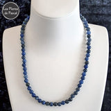 Collier Sodalite du Brésil de Grade A Boules de 6 mm de 45 cm + 4 cm