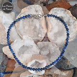 Collier Sodalite du Brésil de Grade A Boules de 6 mm de 45 cm + 4 cm