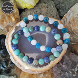 2 Bracelets avec 2 et 3 Pierres de 8 mm Taille 17 cm