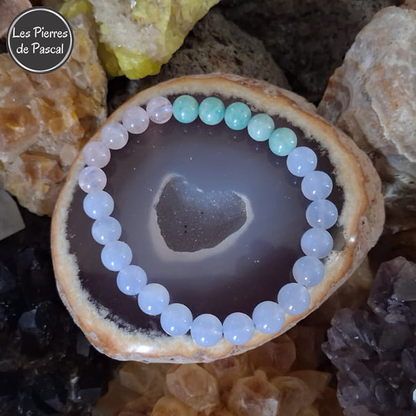 Commande Andréi Z. - 3 Bracelets avec Pierres Diverses de 8 à 14 mm en Taille 19 cm