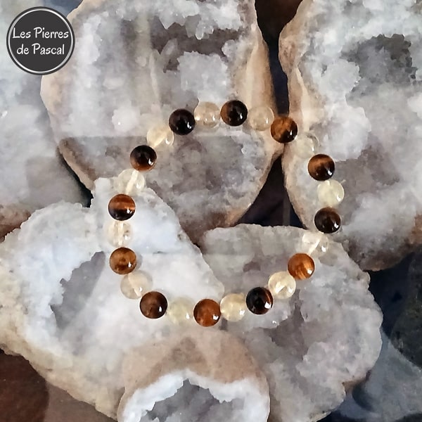 Bracelets en Citrine et Œil de Tigre 
