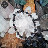 Commande Corinne M. - 2 Bracelets avec 4 et 5 Pierres de 6 mm et 1 Fleur de Vie en Bois