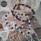 Commande Corinne M. - 2 Bracelets avec 4 et 5 Pierres de 6 mm et 1 Fleur de Vie en Bois