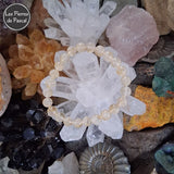 Commande Martine B. - Bracelet Citrine Naturelle Claire de 8 mm Taille 18 cm