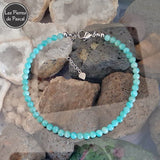 Commande Spéciale Nadine F. - Collier Amazonite Bleue 6 mm de 35 cm