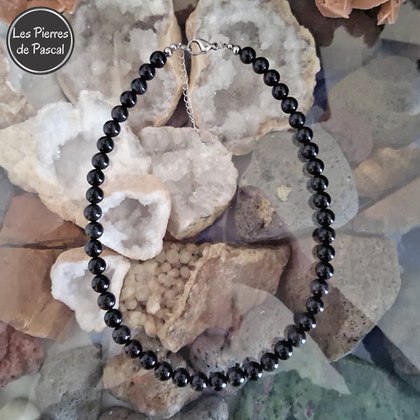 Collier Obsidienne Arc en Ciel de 10 mm de Longueur 50 cm