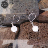 Commande Sophie W. - Boucles d'Oreilles Pierre de Lune 2A 8 mm et Dormeuses en Acier