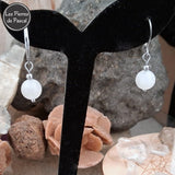 Commande Sophie W. - Boucles d'Oreilles Pierre de Lune 2A 8 mm et Dormeuses en Acier