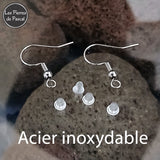 Crochets de boucles d'oreilles en acier inoxydable