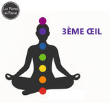 dessin silhouette avec le point du chakra 3ème œil