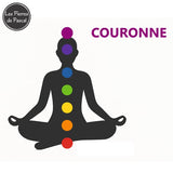 dessin silhouette avec le point du chakra couronne