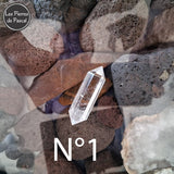 5 Nouvelles Doubles Pointes Hexagonales en Cristal de Roche ou Quartz Hyalin du Brésil Grade A de 5,5 cm N1