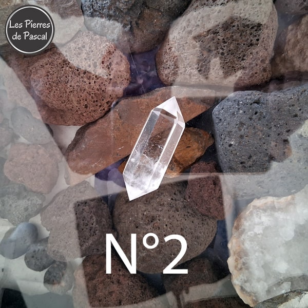 Hexagonales en Cristal de Roche ou Quartz Hyalin du Brésil Grade A de 5,5 cm N2