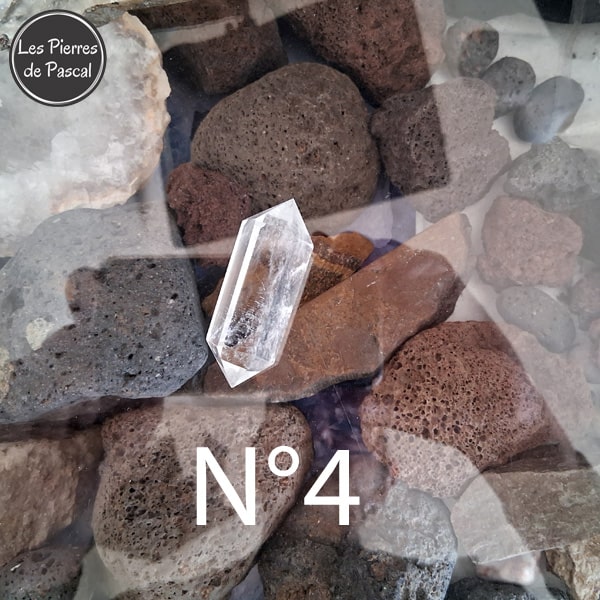 Hexagonales en Cristal de Roche ou Quartz Hyalin du Brésil Grade A de 5,5 cm N4