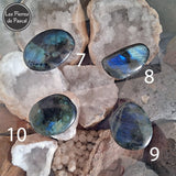 Galets en Labradorite de Madagascar de 4 cm environ n°7, 8, 9 et 10