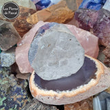 Nouvelle Géode Améthyste du Brésil de Grade 3A+, Polie sur les Côtés de 404 g