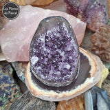 Nouvelle Géode Améthyste du Brésil de Grade 3A+, Polie sur les Côtés de 404 g
