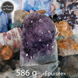 Nouvelle Géode Améthyste du Brésil de Grade 3A+, Polie sur les Côtés de 404 g