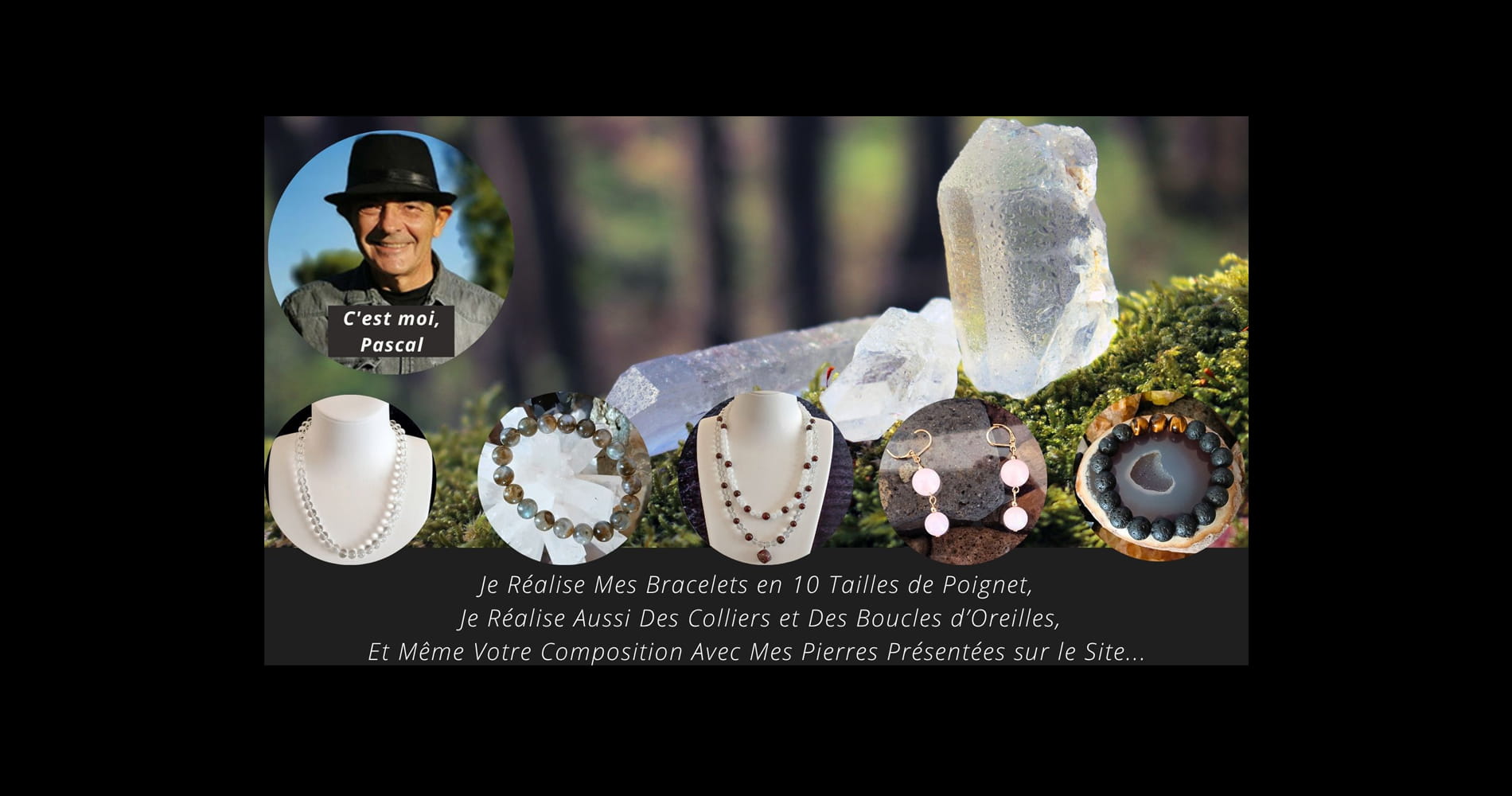 Image principale page d'accueil site internet bijoux pierres naturelles faits mains Pascal Artisan Perpignan 08-2026
