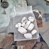 Lot de 50 g de Pierres Roulées Polies Howlite Blanche du Zimbabwe Grade A