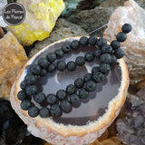 Perles en Pierre de Lave de 8 mm Qualité A du Brésil