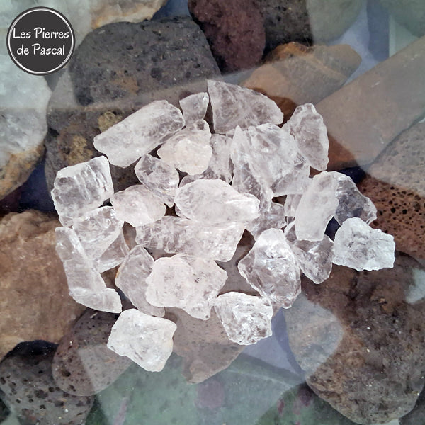 Lots de Cristal de Roche Brut 1 - 3 cm du Brésil de Grade A pour Recharger les Minéraux de 50 ou 2 x 50 g au Choix
