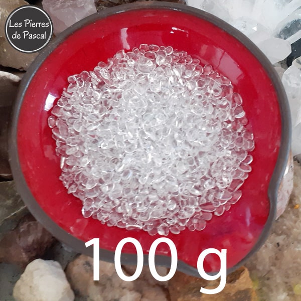 Petits Cristaux en Cristal de Roche 1 - 2 mm de Grade 3A pour Recharger les Minéraux de 100 g au Choix