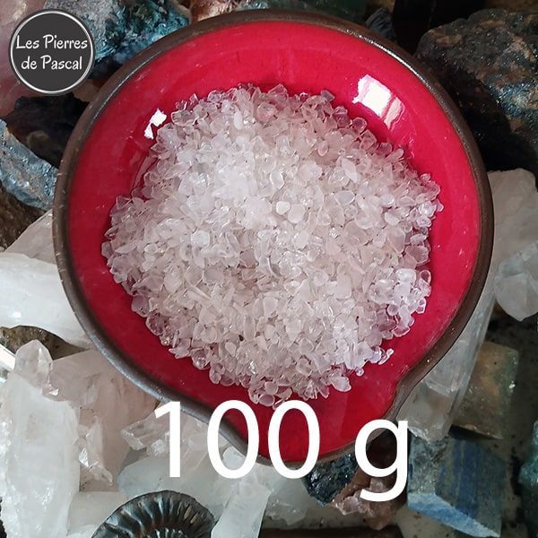 Lot de Cristal de Roche 1 - 2 mm de Grade A pour Recharger les Minéraux de 100 g au Choix
