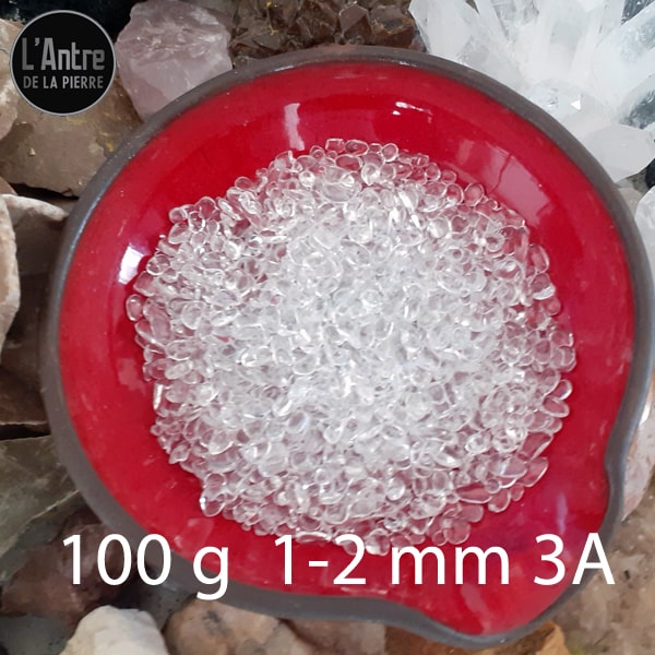 Cristal de Roche en vrac de 50 g ou 100 g pour Ressourcer les Pierres de Vos Bijoux Grade A et 3A