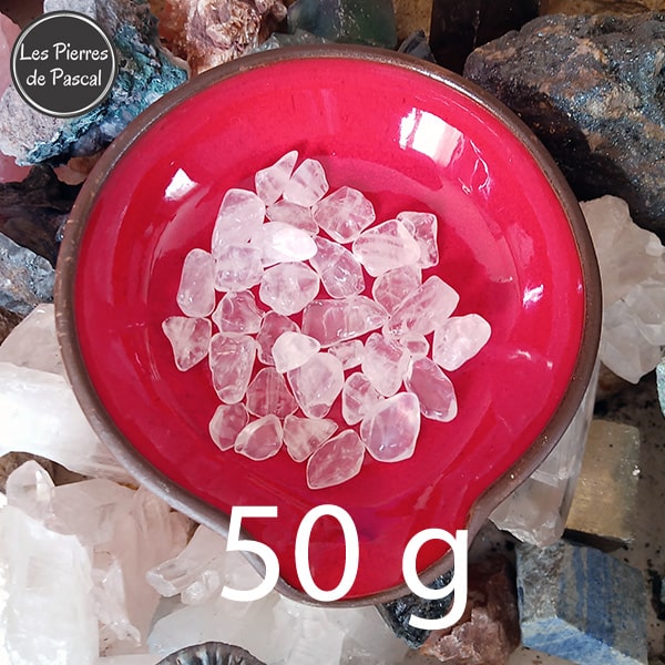 Lot de Cristal de Roche 7 - 9 mm de Grade A pour Recharger les Minéraux de 50 g