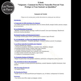 Sommaire E-book Pierres Naturelles pour Soignants - Guide Complet 60 Pages