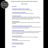 Página de índice del e-book sobre piedras para la ansiedad con tabla de contenidos clicable