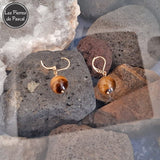 Réalisation Boucles d'Oreilles Œil de Tigre de 12 mm & Dormeuses Acier 304 Doré