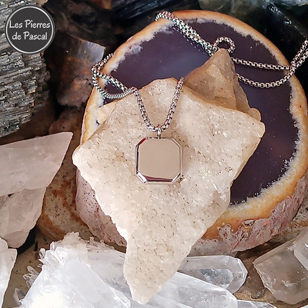 Pendentif Carré avec du Lapis-Lazuli