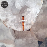 Pendentif Croix en Ambre Cognac de la Baltique Grade A sur Argent 925 et Chaîne Argent Sterling 925