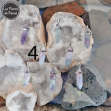 Pendentif en Fluorine ou Fluorite en Forme de Pendule avec une Chaîne en Acier Inoxydable de 50 cm