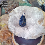 4ème Pendentif en Piétersite de Namibie Grade 6A avec une Chaîne en Argent Sterling 925 de 45 cm ou +